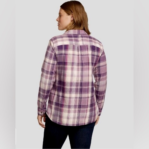 NWT Eddie Bauer Firelight Flannel Shirt - Long Sleeve - Picture 2 of 5